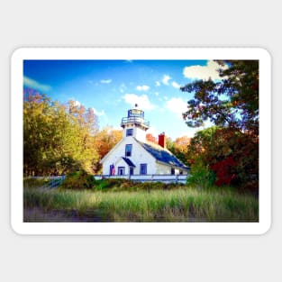 "Mission Point Lighthouse" - Traverse City, MI Sticker